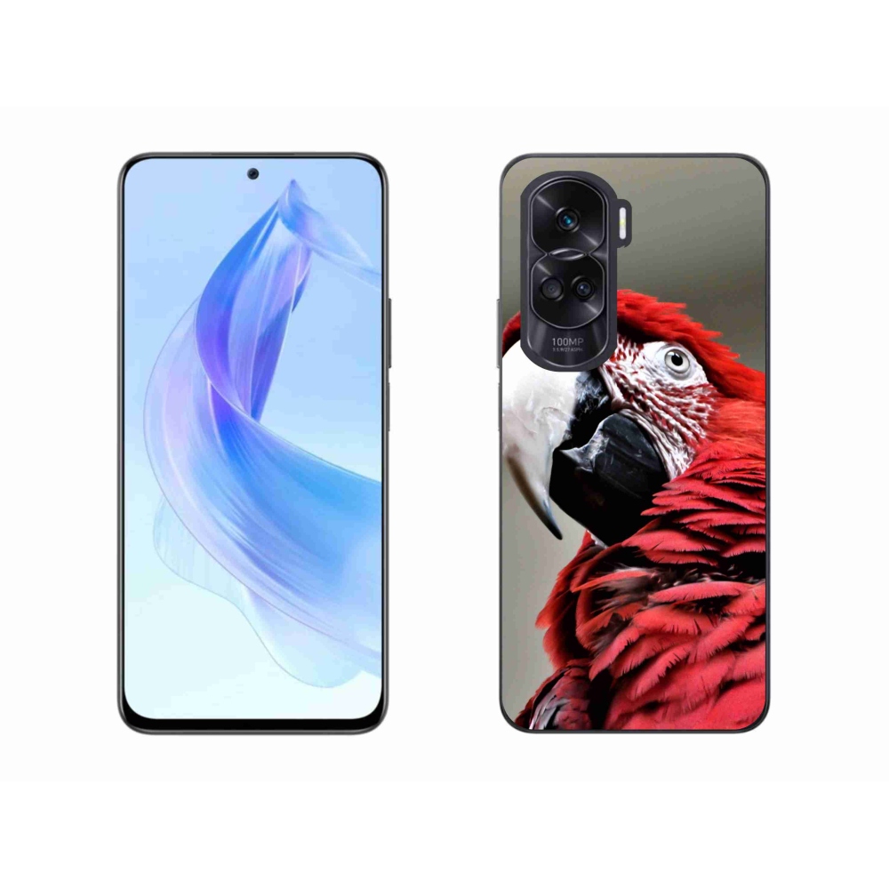 Gelový obal mmCase na Honor 90 Lite - papoušek ara červený