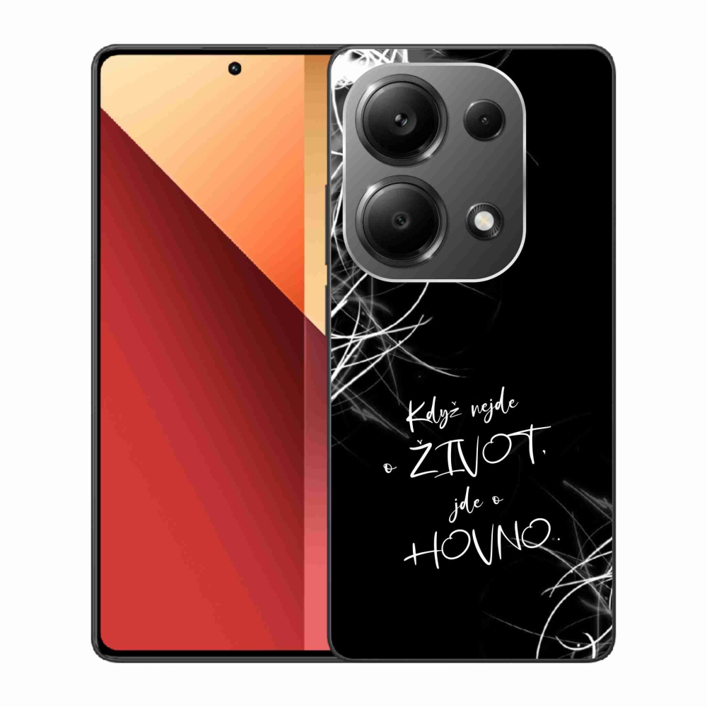 Gelový kryt mmCase na Xiaomi Redmi Note 13 Pro 4G/Poco M6 Pro  - vtipný text 16 černé pozadí