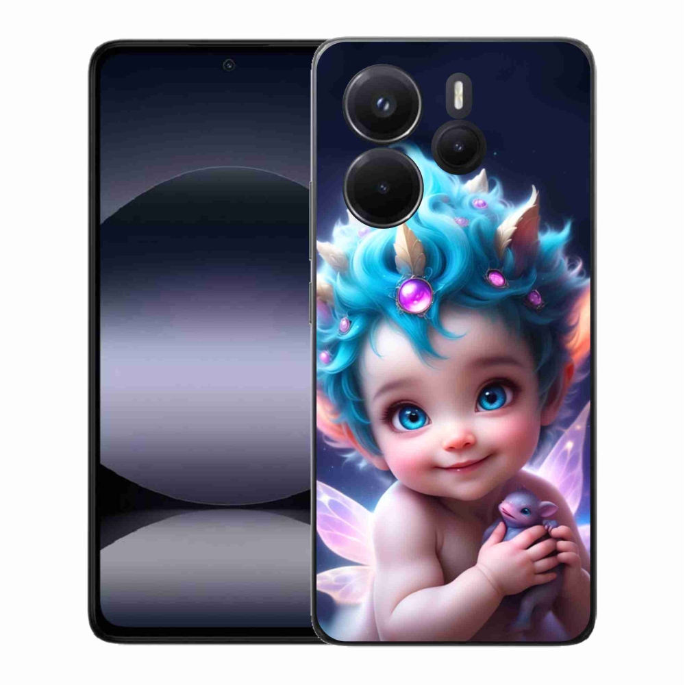 Gelový kryt mmCase na Xiaomi Redmi Note 14 - dítě s motýlími křídly