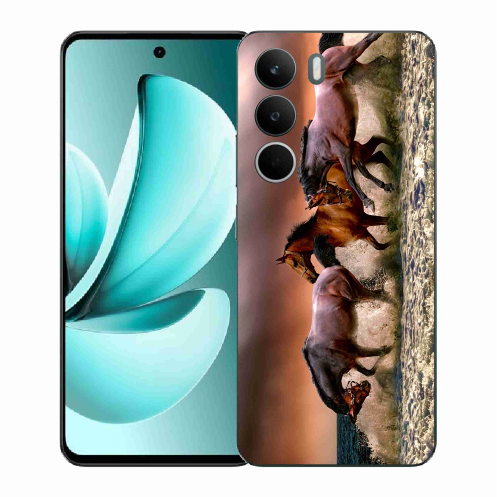 Gelový kryt mmCase na Realme C71 - koně 1