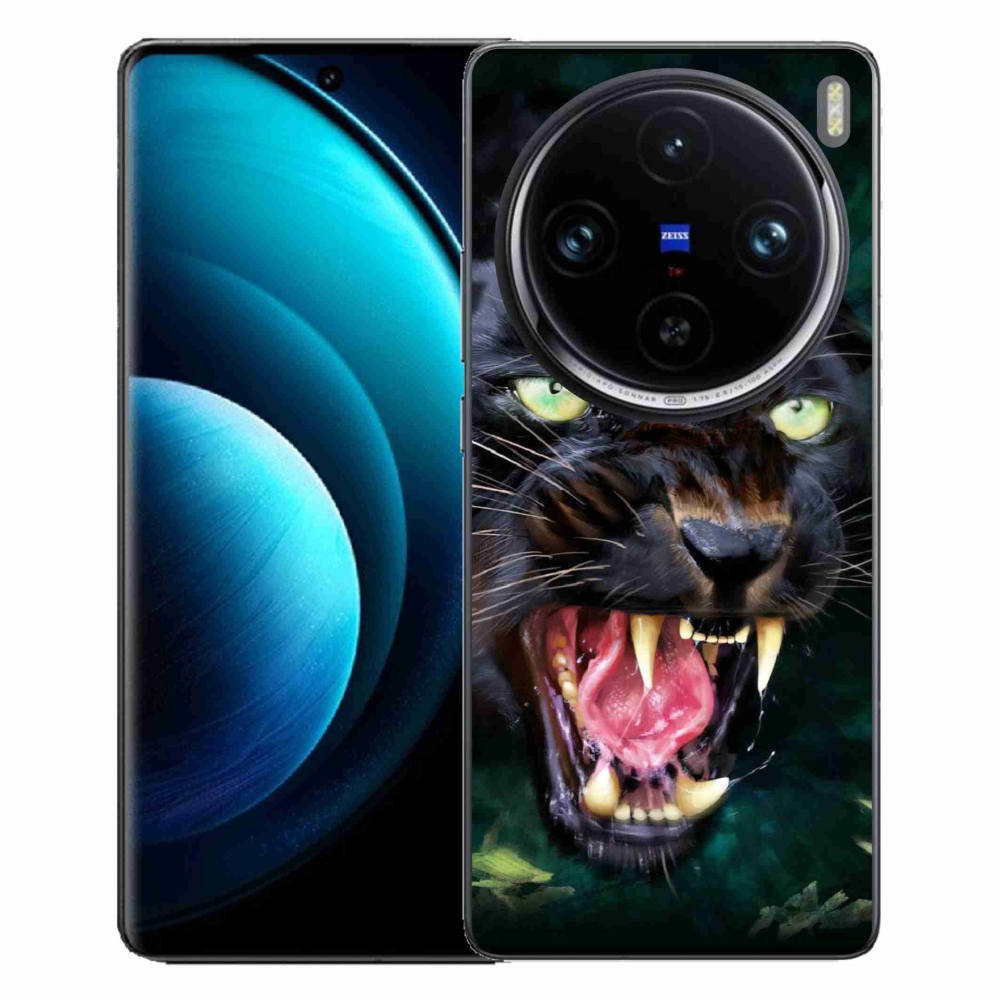 Gelový kryt mmCase na Vivo X100 Pro 5G - rozzuřený černý panter