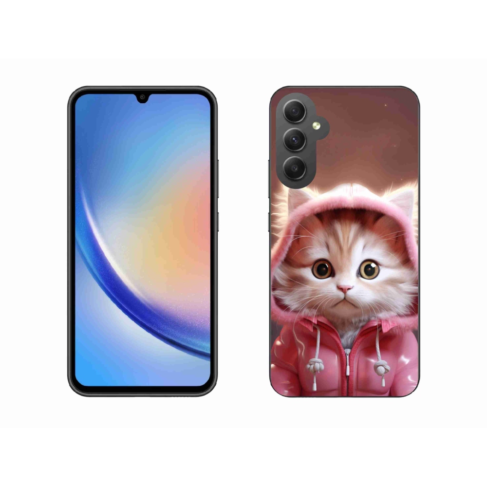 Gelový kryt mmCase na Samsung Galaxy A34 5G - roztomilé kotě 3