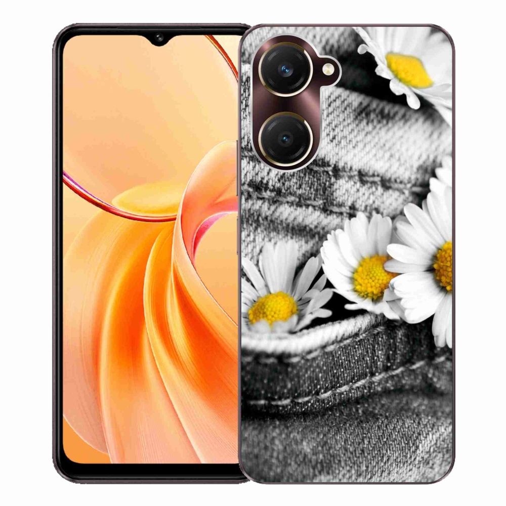 Gelový kryt mmCase na Vivo Y28s 5G - kopretiny