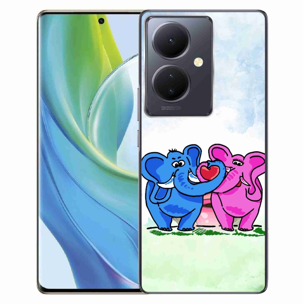 Gelový kryt mmCase na Vivo V29 Lite 5G - zamilovaní sloni