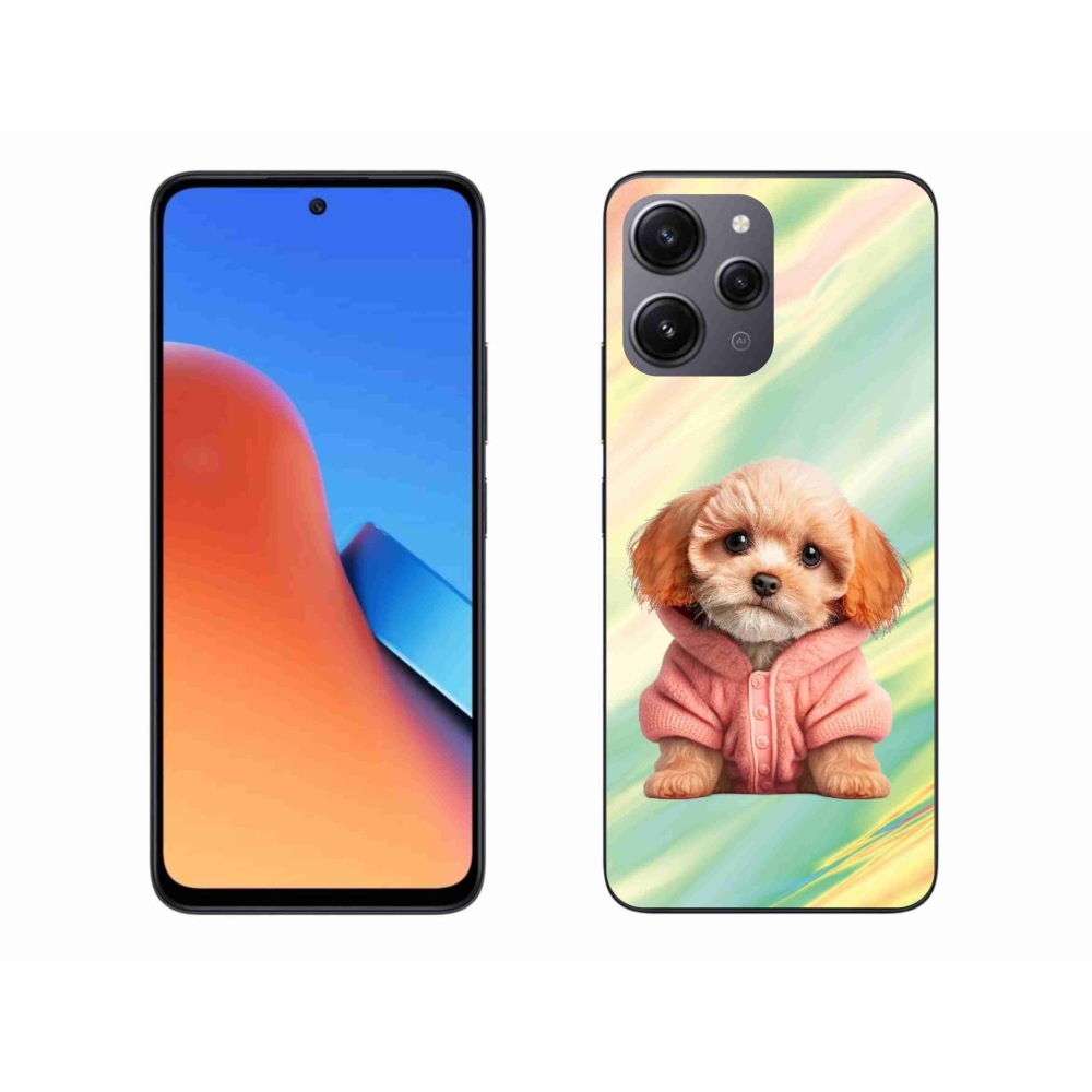 Gelový kryt mmCase na Xiaomi Redmi 12 - štěně ve svetru
