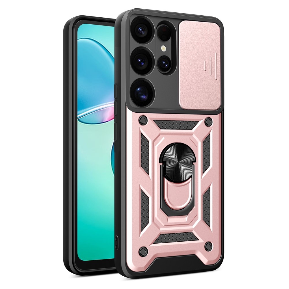 Slide odolný kryt na Samsung Galaxy S25 Ultra - růžovozlatý