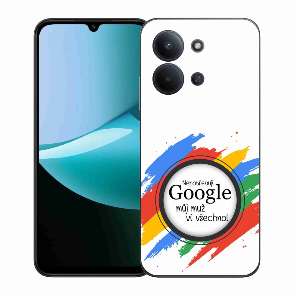 Gelový kryt mmCase na Xiaomi Redmi 15C 4G (171mm)/Poco C85 4G (171mm) - muž ví všechno bílé pozadí