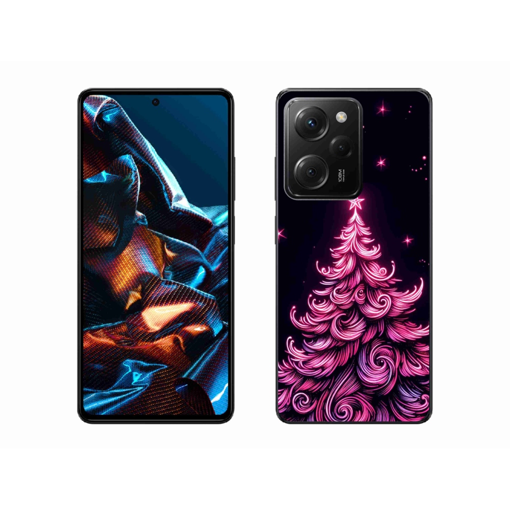 Gelový kryt mmCase na Xiaomi Poco X5 Pro 5G - neonový vánoční stromek 2