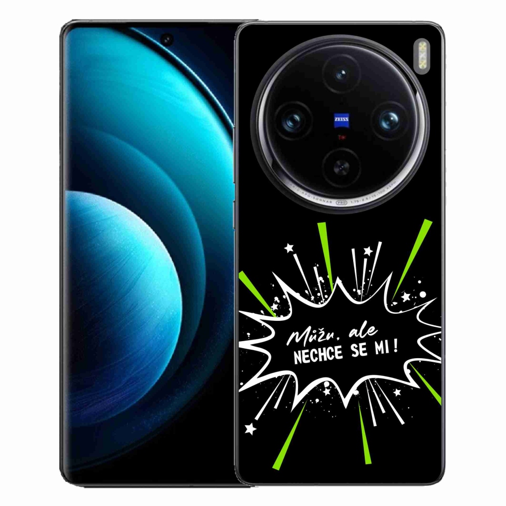 Gelový kryt mmCase na Vivo X100 Pro 5G - vtipný text 11 černé pozadí