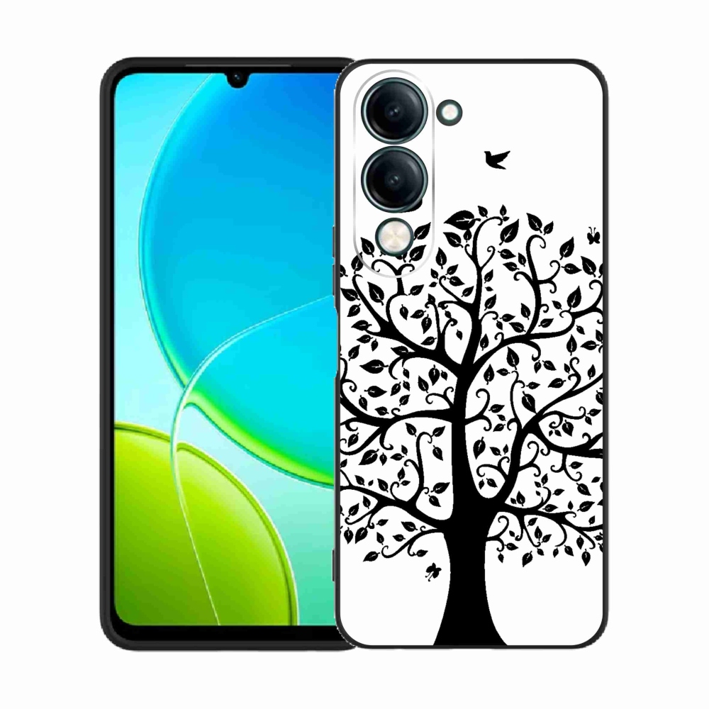 Gelový kryt mmCase na Vivo Y29s 5G - černobílý strom
