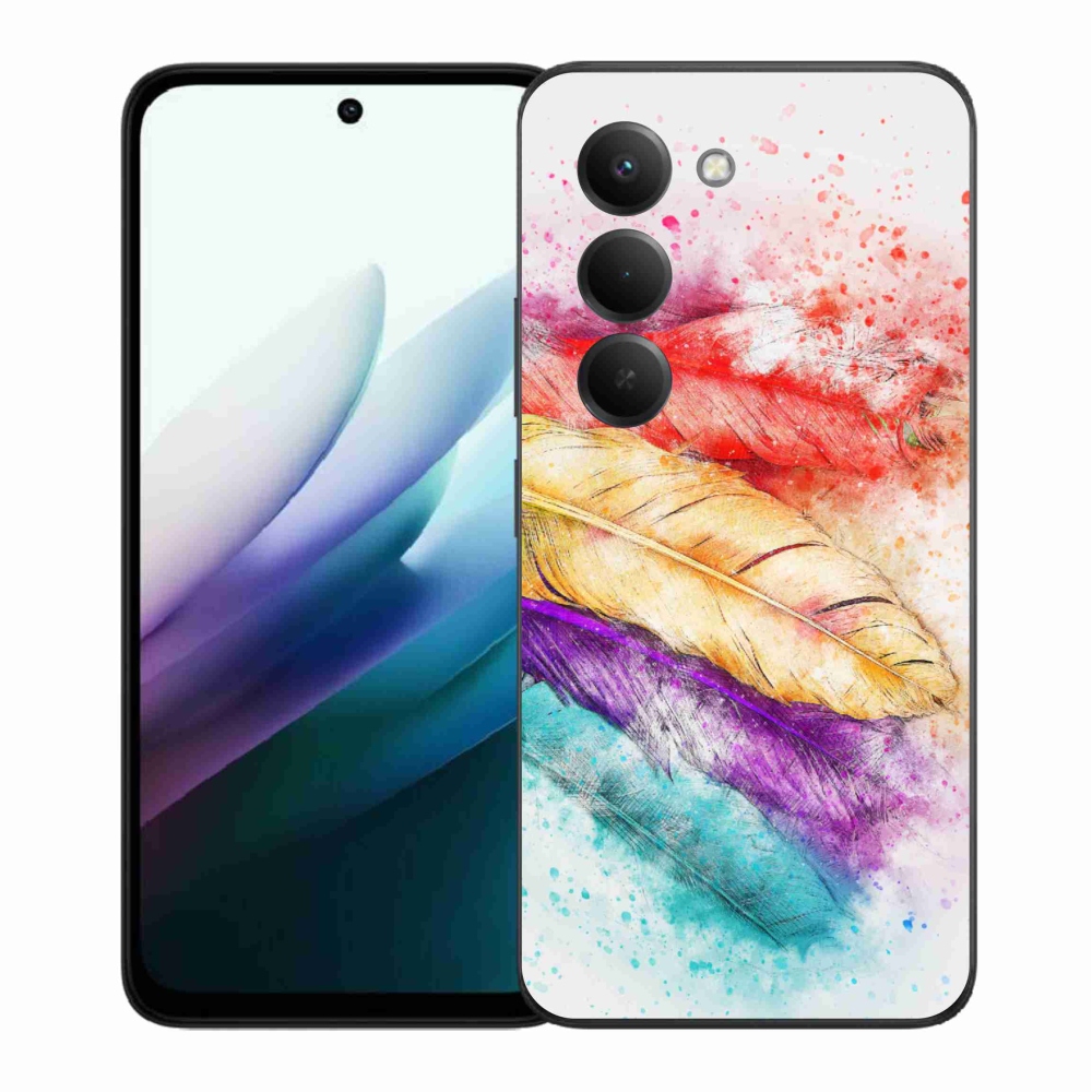 Gelový kryt mmCase na Xiaomi Redmi 15 4G/5G (171mm) - barevné peří
