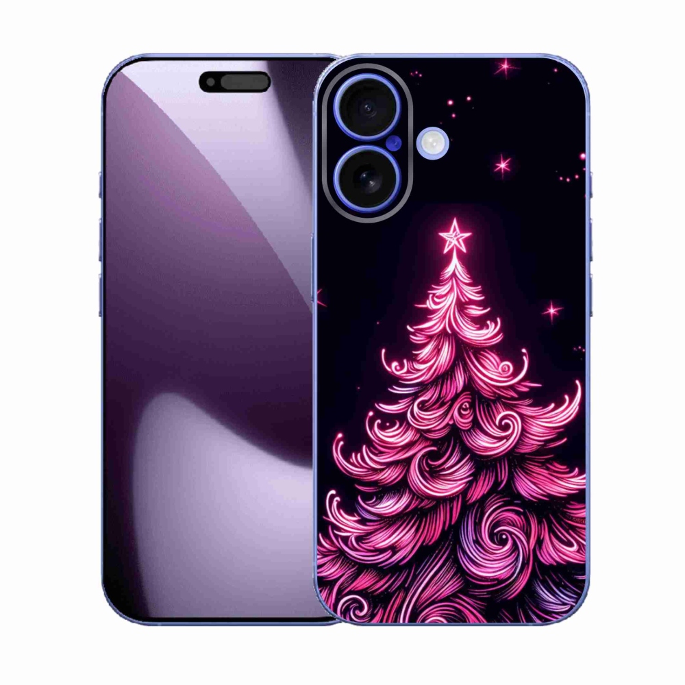 Gelový kryt mmCase na iPhone 17 - neonový vánoční stromek 2