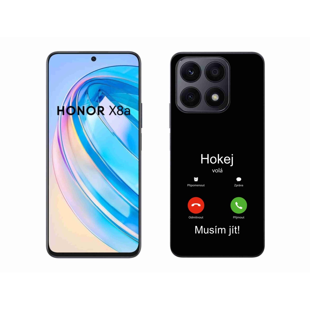 Gelový kryt mmCase na Honor X8a - hokej volá černé pozadí