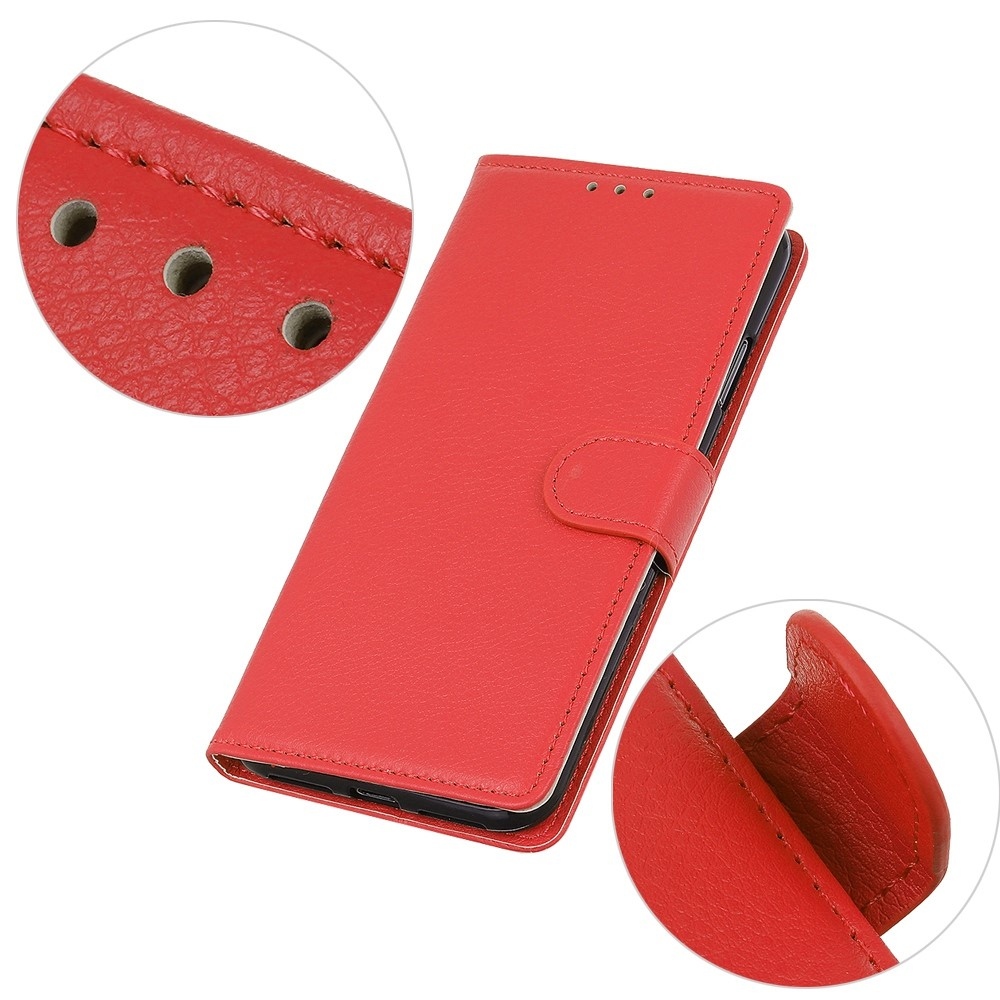 Litchie knížkové pouzdro na Xiaomi Redmi Note 13 - červené