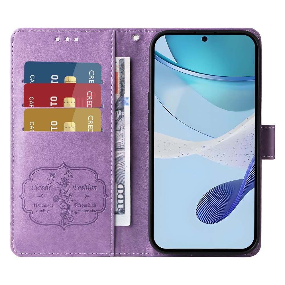 Flowery knížkové pouzdro na Realme 14x 5G/Realme C75 - fialové