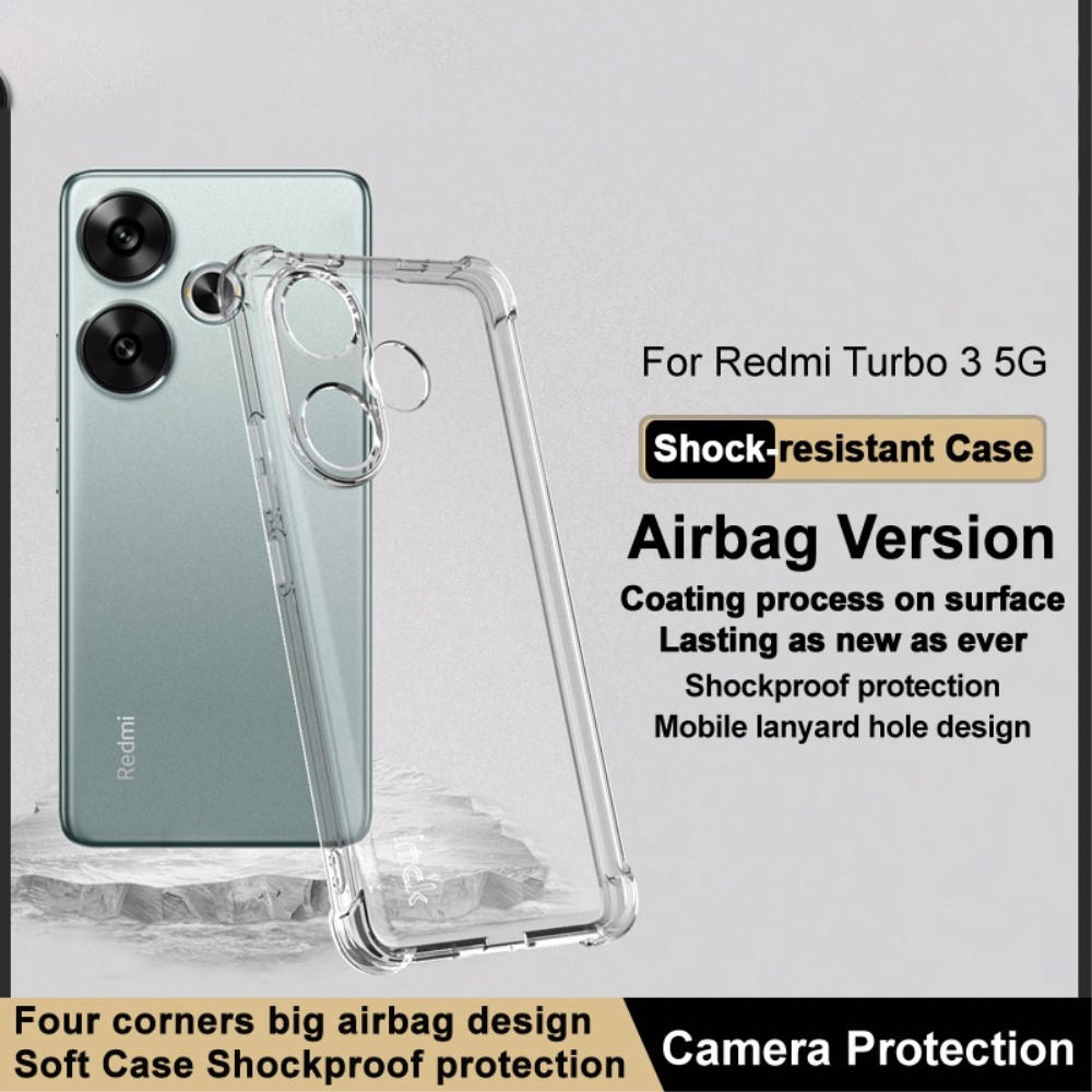 IMK průhledný gelový obal s vyztuženými rohy na Xiaomi Poco F6
