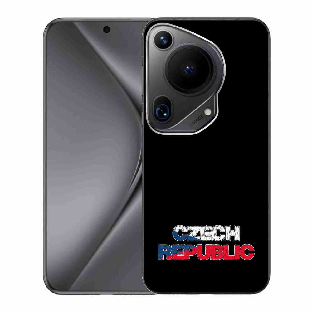 Gelový kryt mmCase na Huawei Pura 70 Ultra - Czech Republic černé pozadí