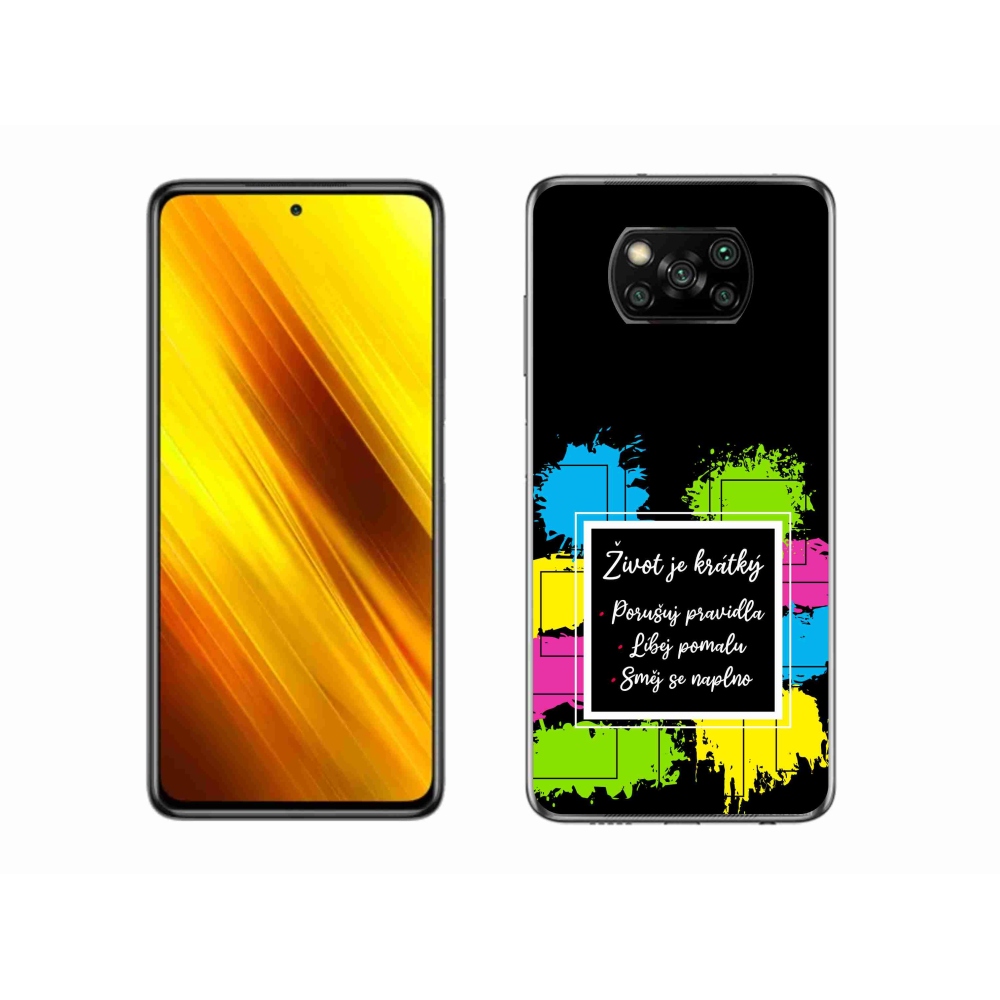 Gelový kryt mmCase na Xiaomi Poco X3 - citát 5 černé pozadí