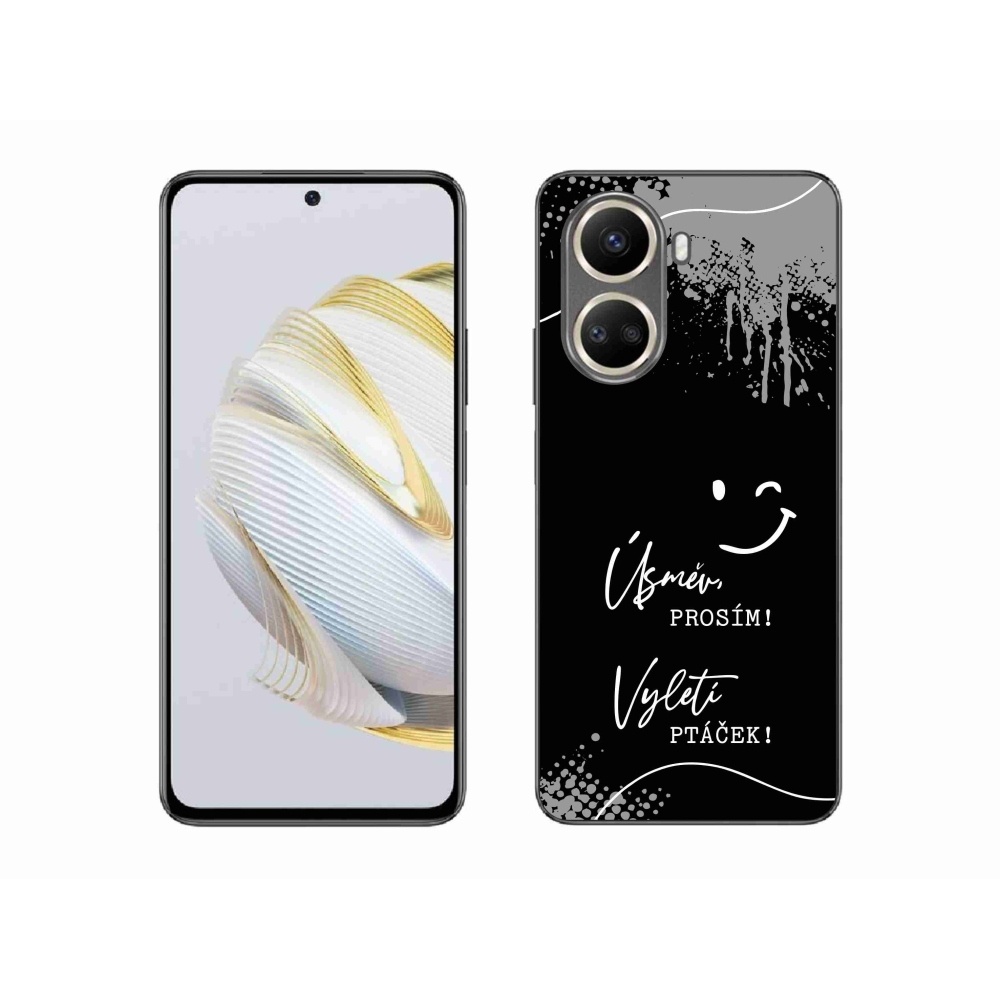Gelový kryt mmCase na Huawei Nova 10 SE - vtipný text 4 černé pozadí