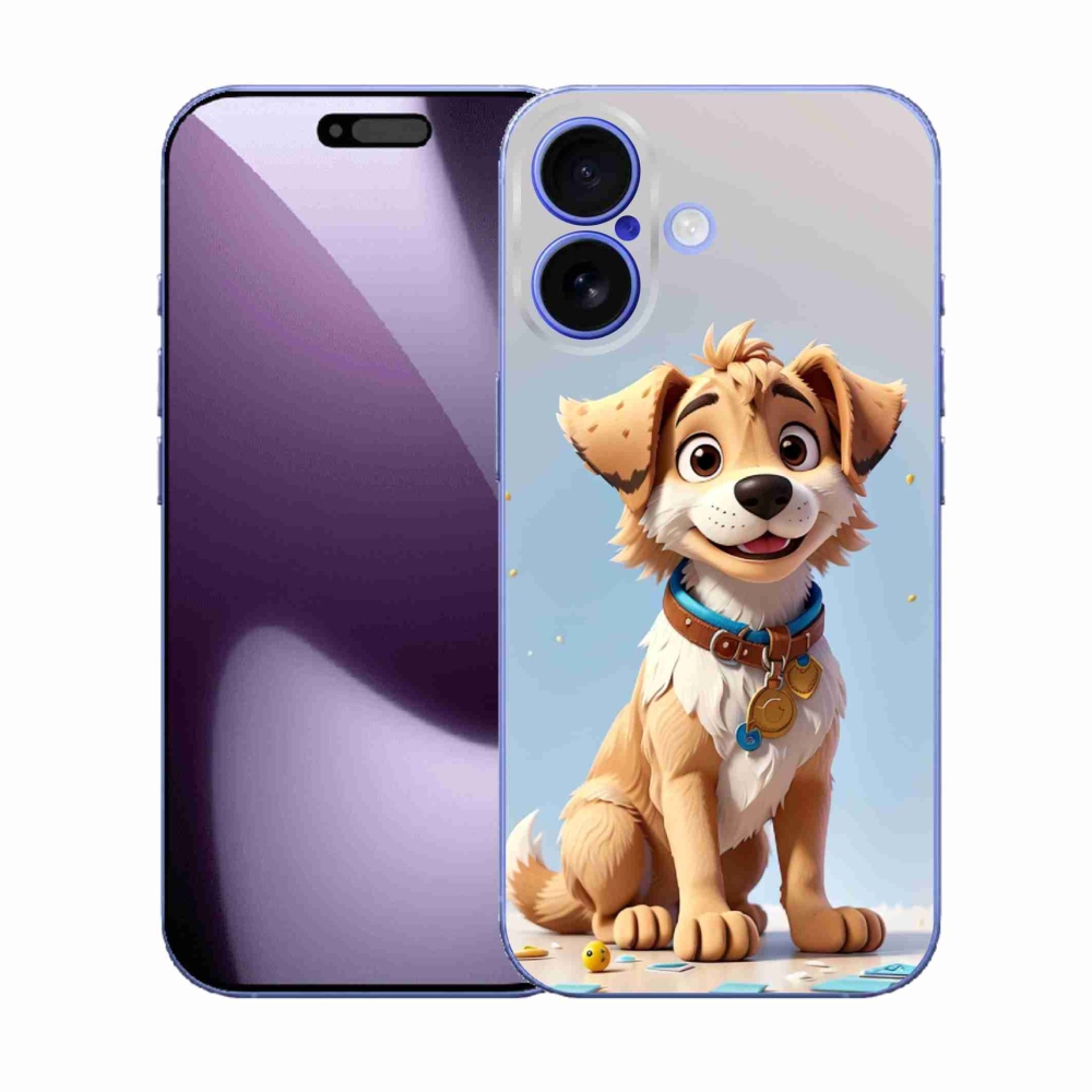 Gelový kryt mmCase na iPhone 17 - kreslené štěně