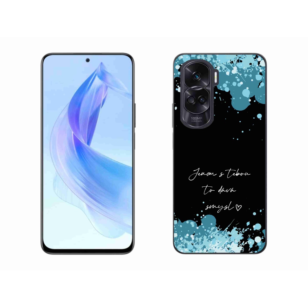 Gelový kryt mmCase na Honor 90 Lite - zamilovaný text černé pozadí
