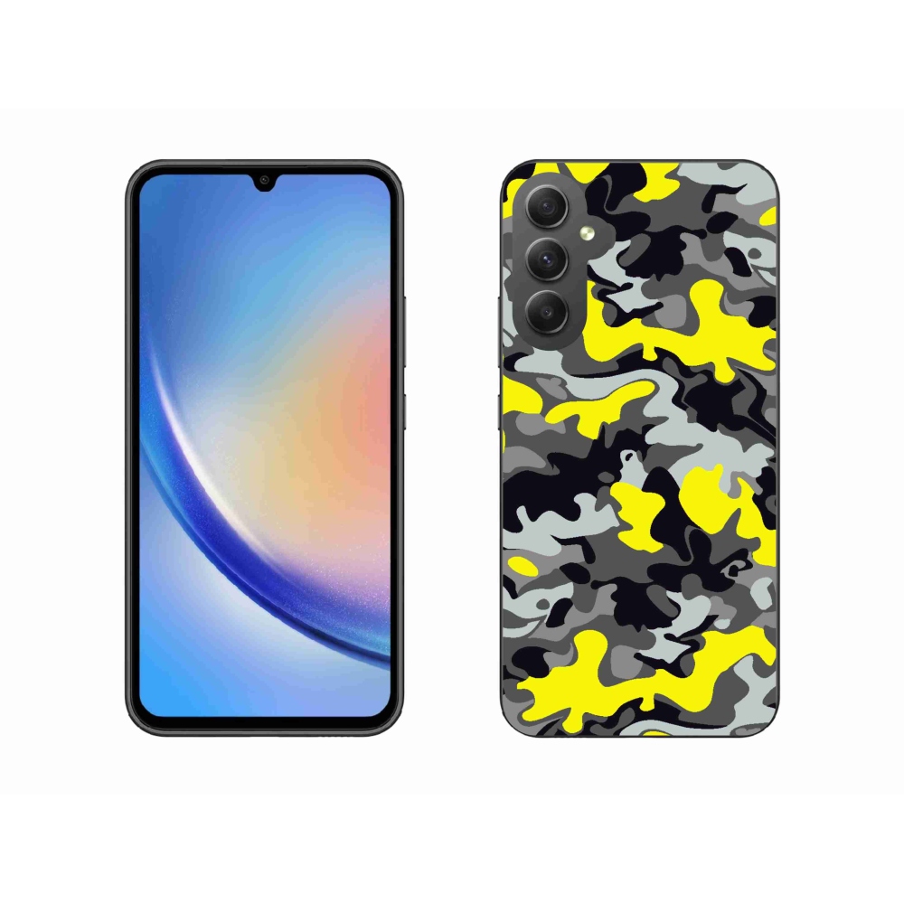Gelový kryt mmCase na Samsung Galaxy A34 5G - maskáčový vzor 6