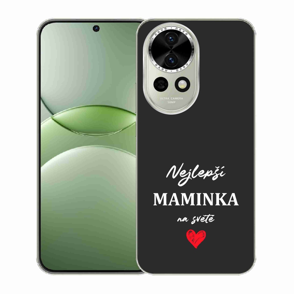 Gelový kryt mmCase na Huawei Nova 13 5G - nejlepší maminka 1 černé pozadí