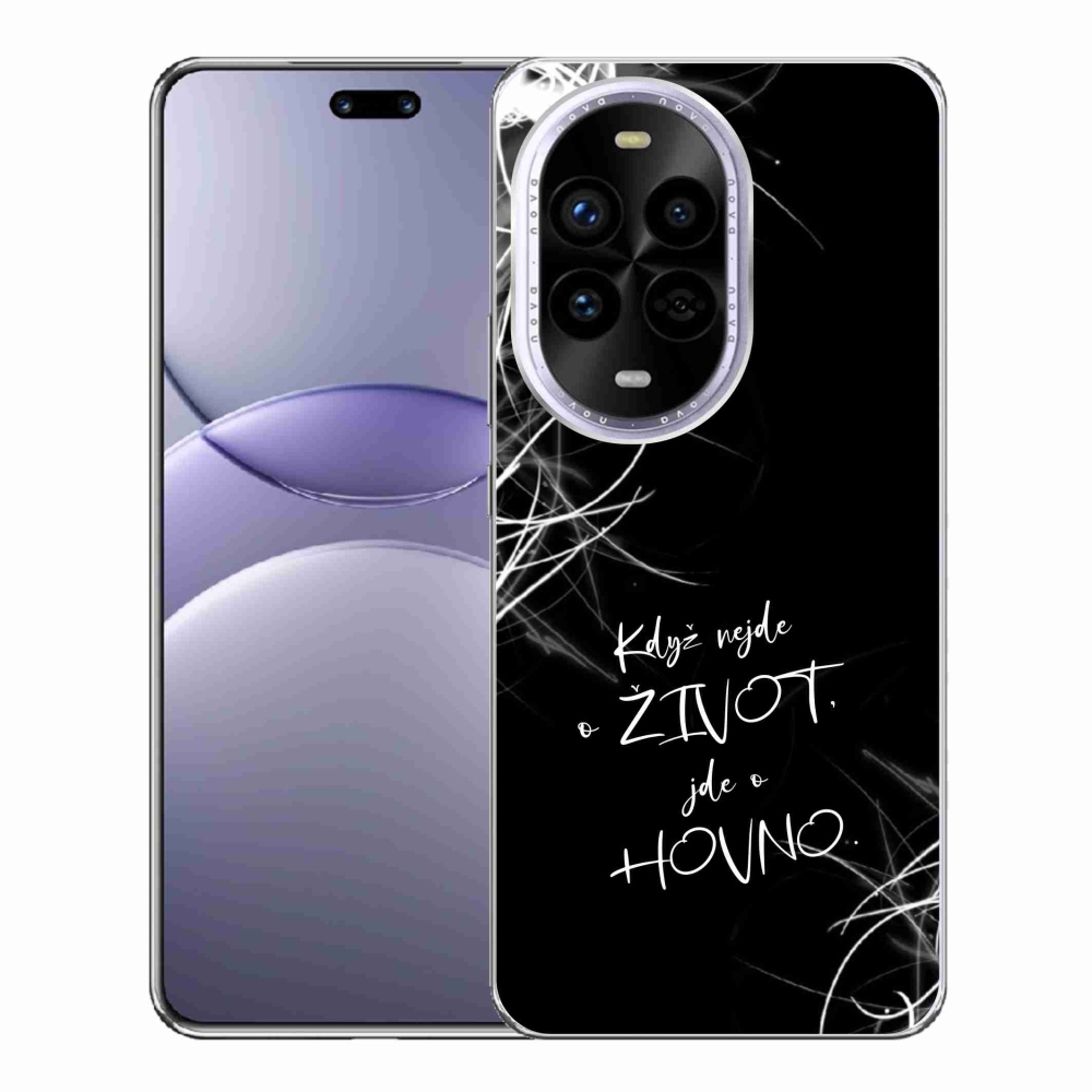 Gelový kryt mmCase na Huawei Nova 13 Pro 5G - vtipný text 16 černé pozadí