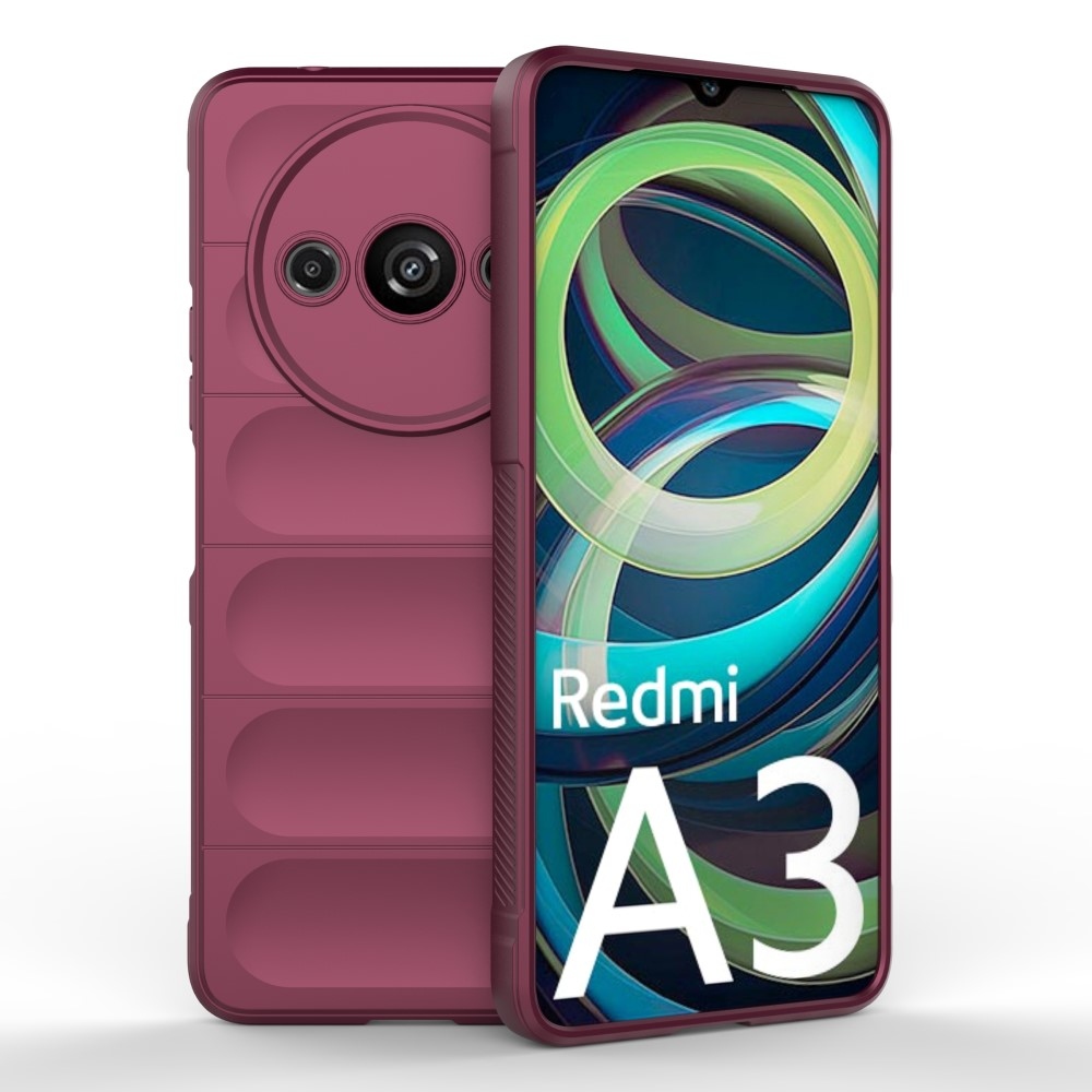 Rugg odolný gelový obal na Xiaomi Redmi A3 - vínový