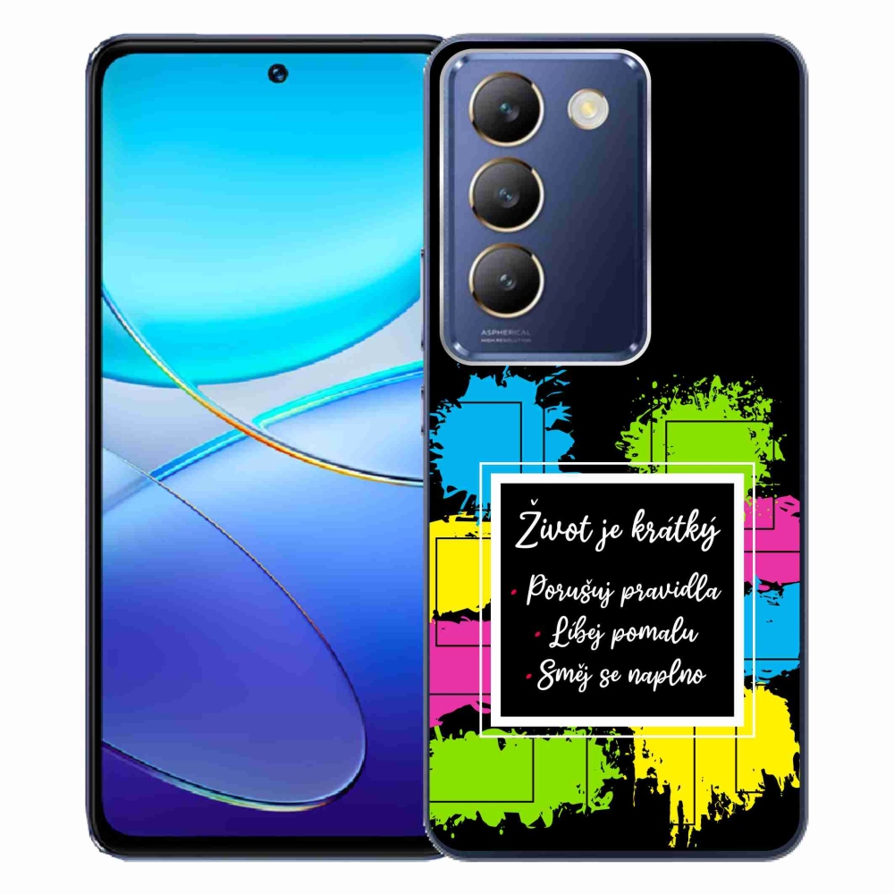 Gelový kryt mmCase na Vivo V40 SE 4G/5G - citát 5 černé pozadí