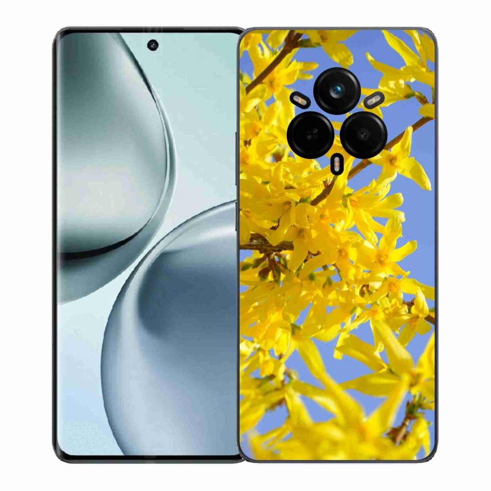 Gelový kryt mmCase na Realme 14 Pro+ 5G - žluté květy