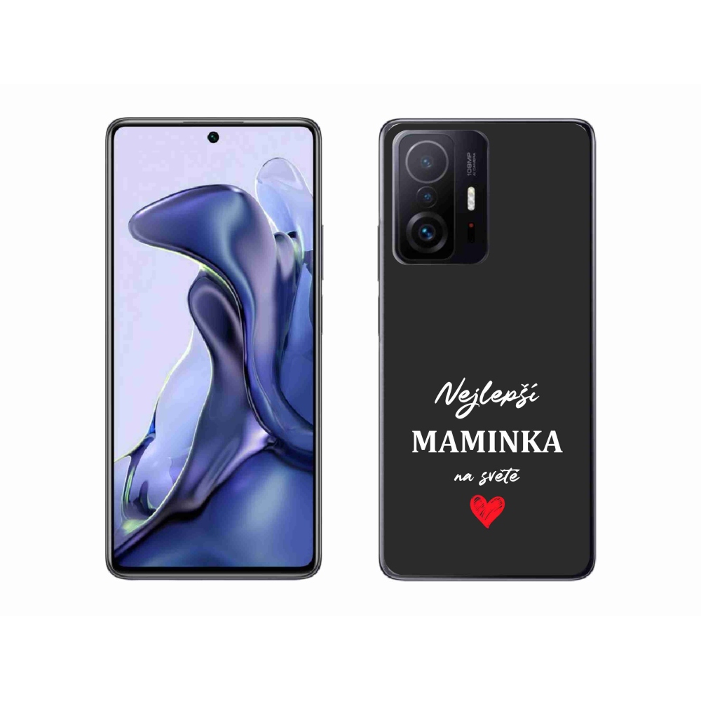 Gelový kryt mmCase na Xiaomi 11T - nejlepší maminka 1 černé pozadí