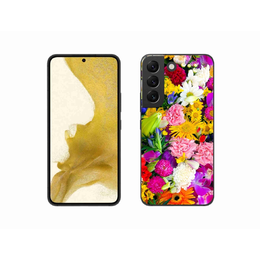 Gelový kryt mmCase na Samsung Galaxy S22 5G - květiny 12