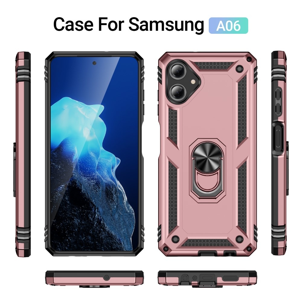 Rings odolný kryt na Samsung Galaxy A06 4G - růžovozlatý