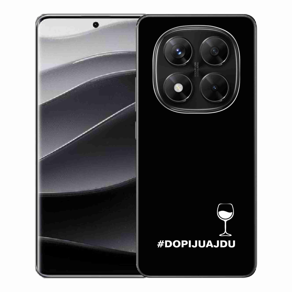 Gelový kryt mmCase na Xiaomi Redmi Note 14 Pro 5G/Poco X7 5G - vinný motiv černé pozadí