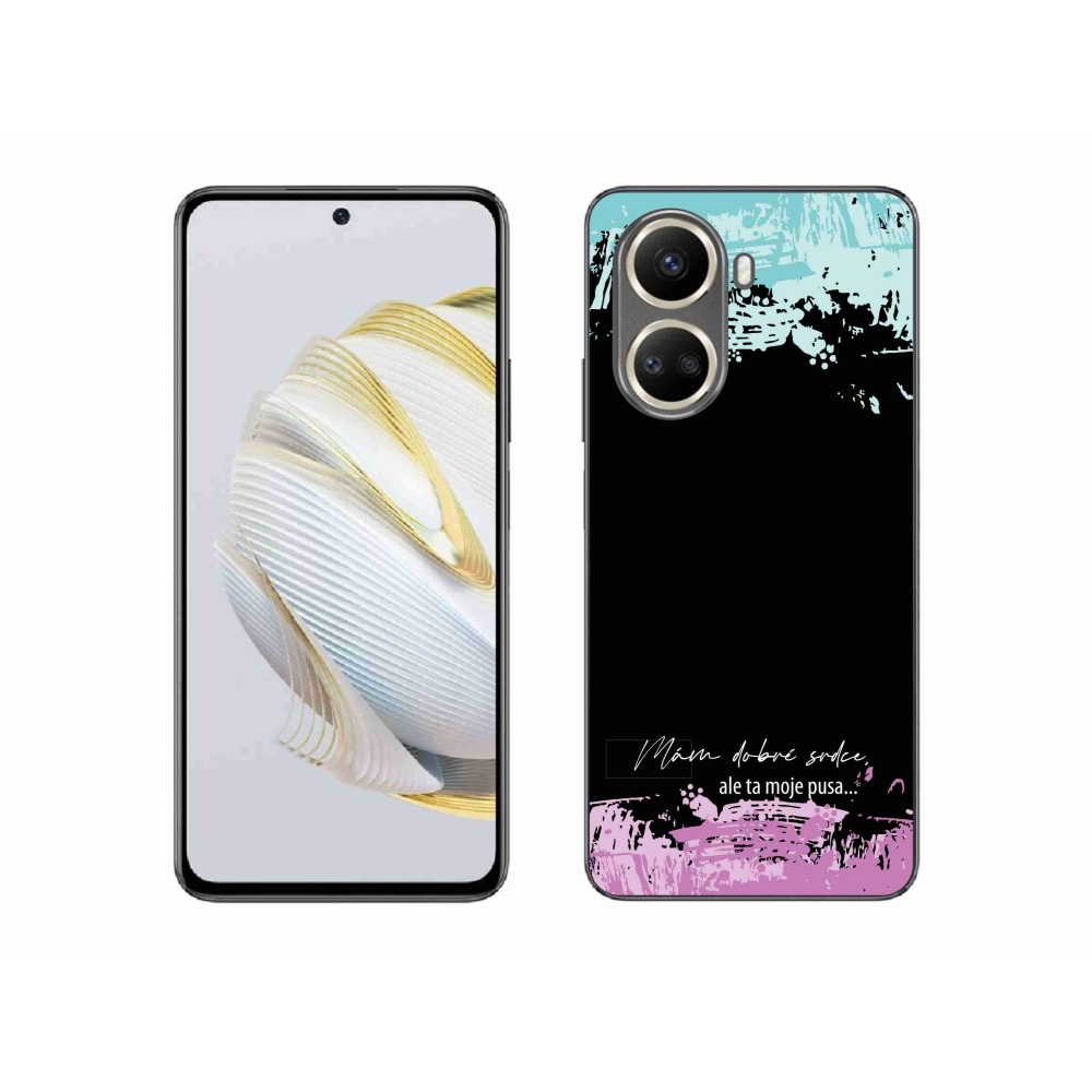 Gelový kryt mmCase na Huawei Nova 10 SE - vtipný text 3 černé pozadí