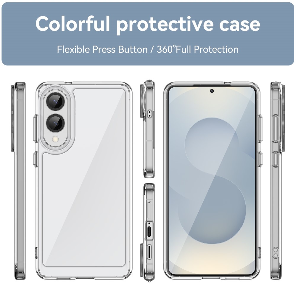 Gelový obal s pevnými zády na Samsung Galaxy S25 Edge - průhledný