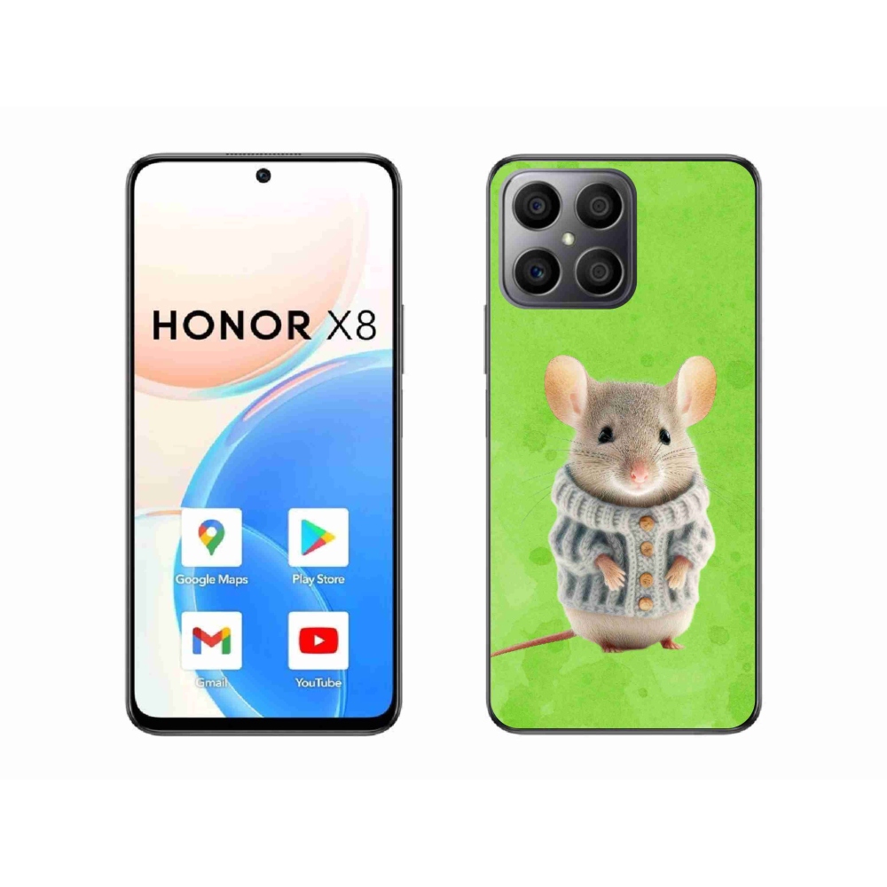 Gelový kryt mmCase na Honor X8 - myška ve svetru