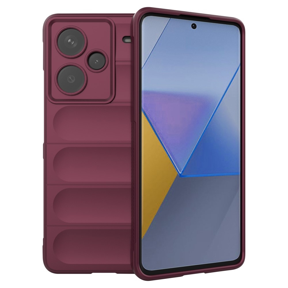 Rugg odolný gelový obal na Xiaomi Redmi Note 13 Pro+ 5G - vínový