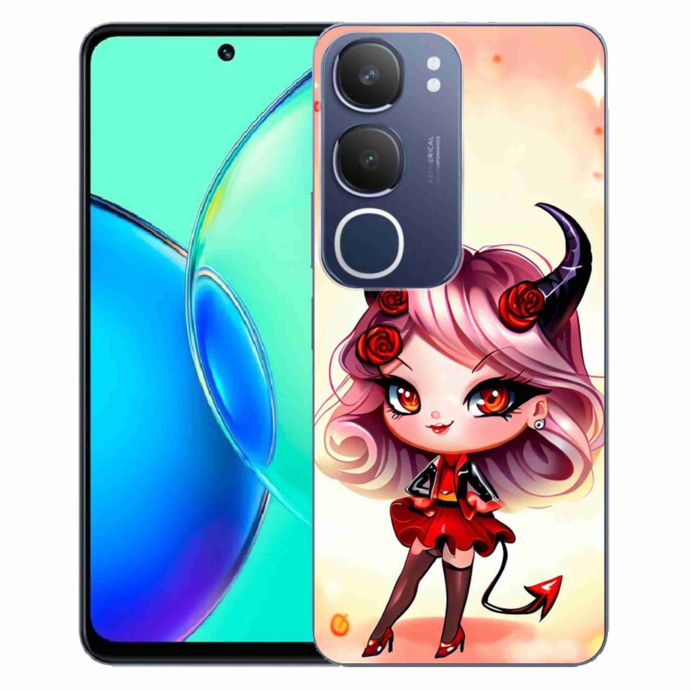 Gelový kryt mmCase na Vivo Y19s - kreslená čertice