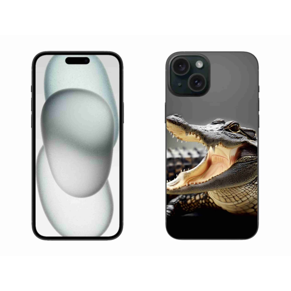 Gelový kryt mmCase na iPhone 15 Plus - krokodýl