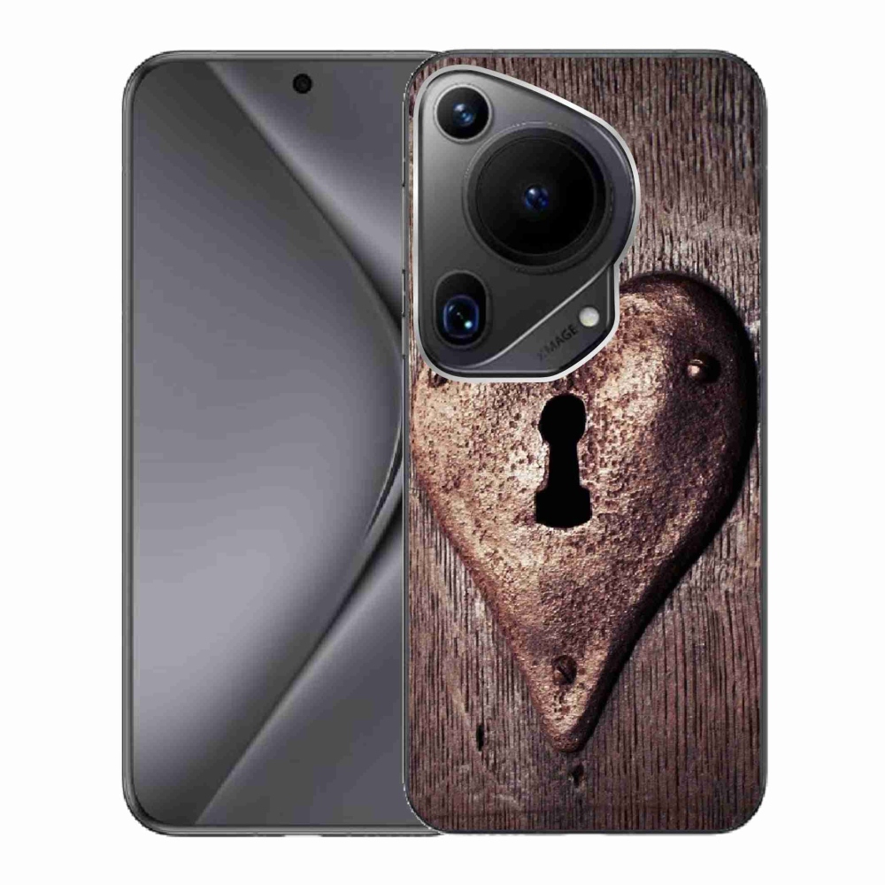 Gelový kryt mmCase na Huawei Pura 70 Ultra - zámek ve tvaru srdce
