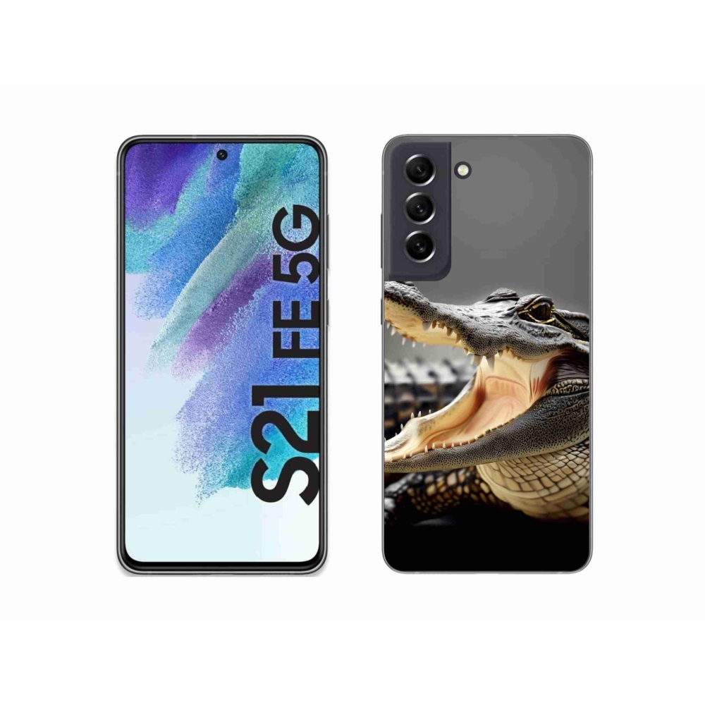 Gelový kryt mmCase na Samsung Galaxy S21 FE 5G - krokodýl