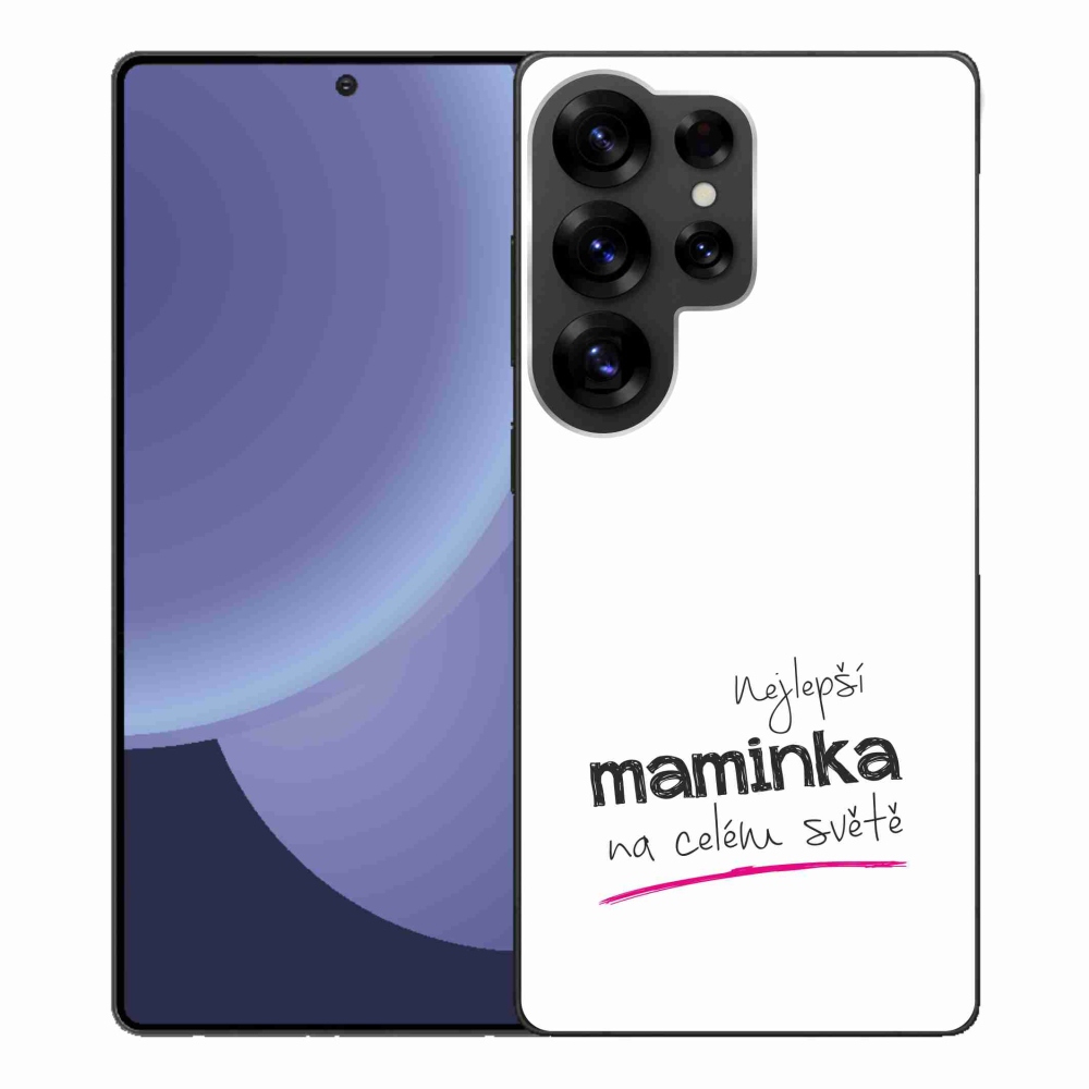 Gelový kryt mmCase na Samsung Galaxy S25 Ultra - nejlepší maminka 4 bílé pozadí