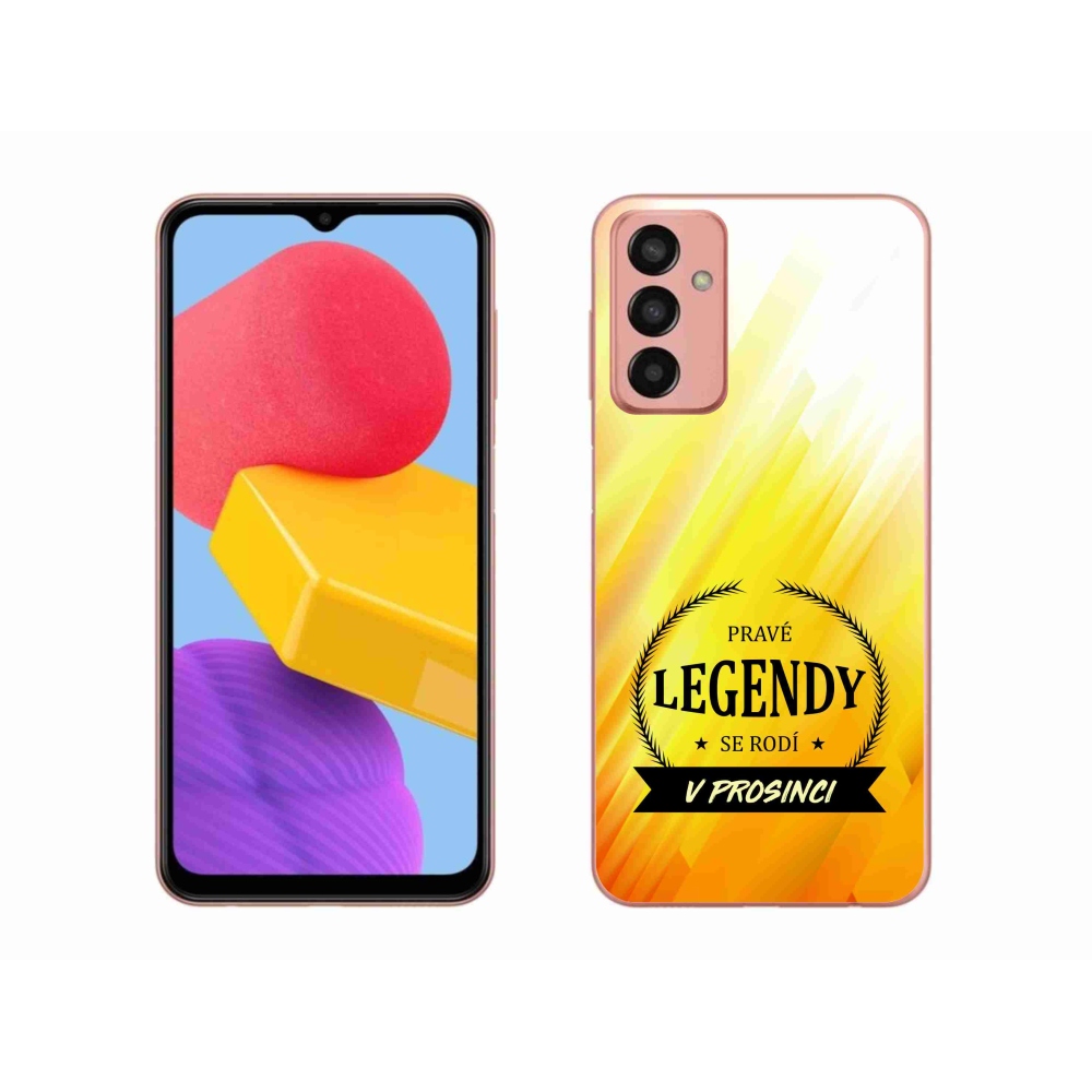 Gelový kryt mmCase na Samsung Galaxy M13 - legendy v prosinci žluté pozadí