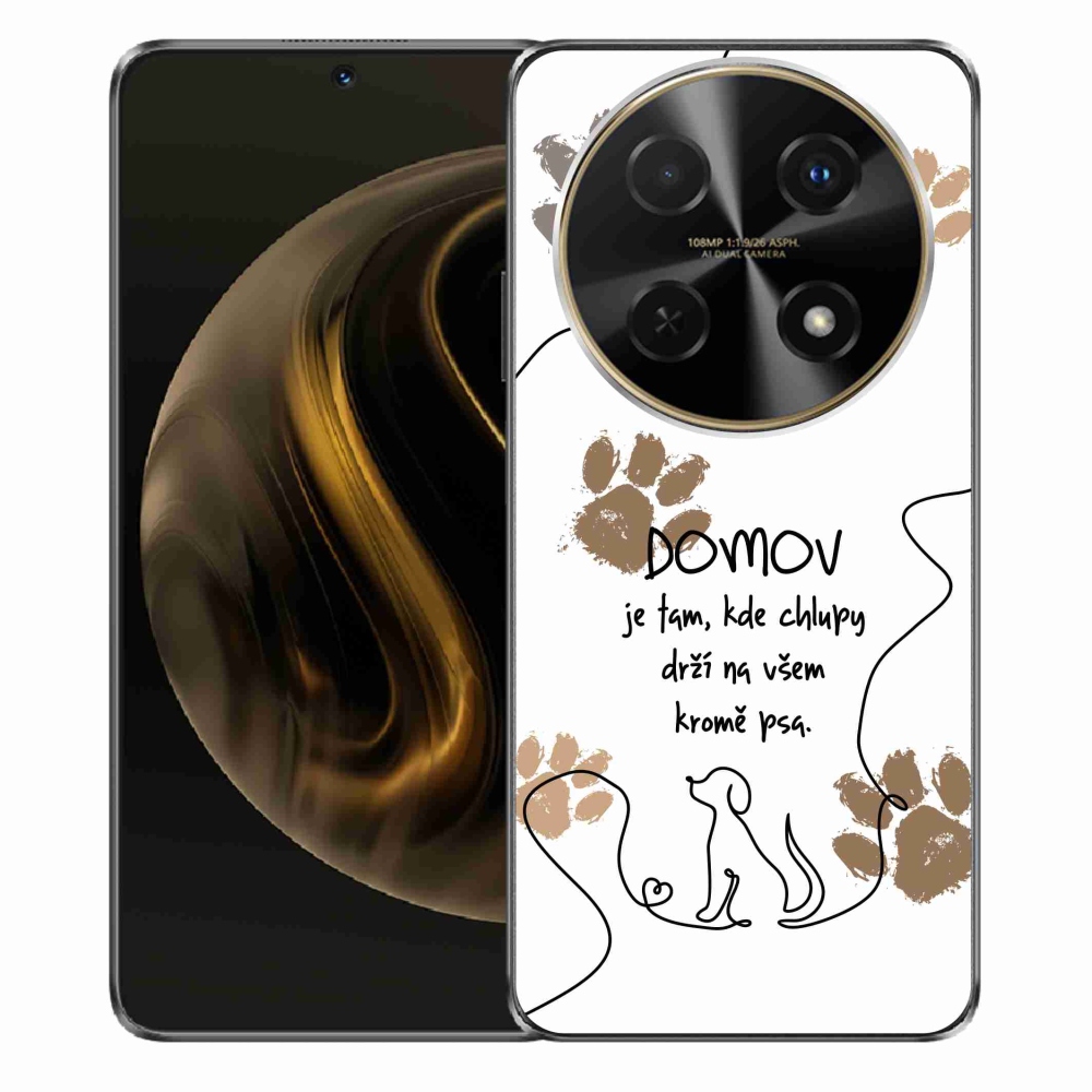 Gelový kryt mmCase na Huawei Nova 12i - psí motiv bílé pozadí