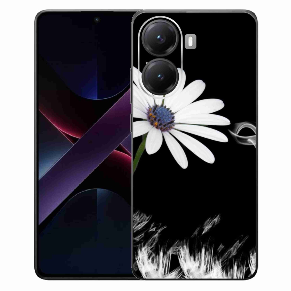 Gelový kryt mmCase na Xiaomi Poco X7 Pro 5G - bílá květina