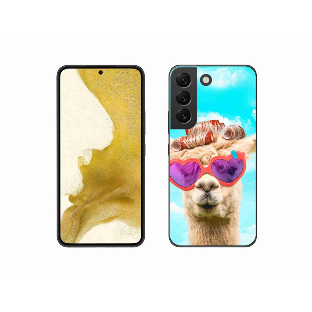 Gelový kryt mmCase na Samsung Galaxy S22 5G - lama s brýlemi