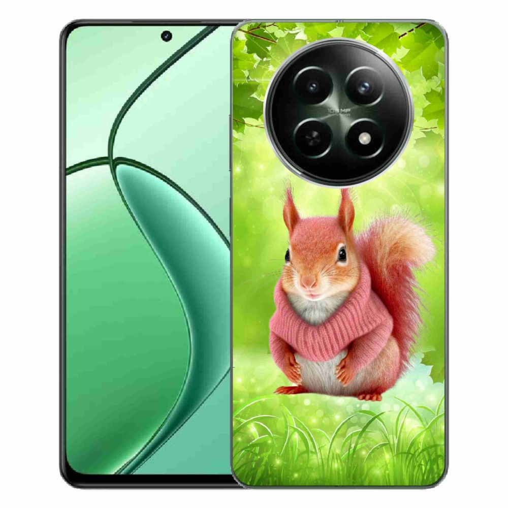 Gelový kryt mmCase na Realme 12 5G/12x 5G - veverka ve svetru