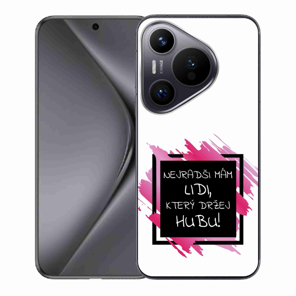 Gelový kryt mmCase na Huawei Pura 70 - vtipný text 7 černobílé pozadí